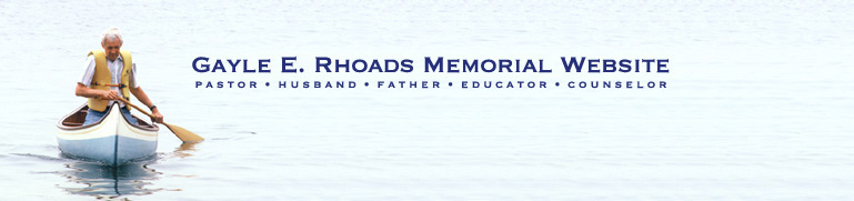 Gayle E. Rhoads Memorial Website (Canoe)